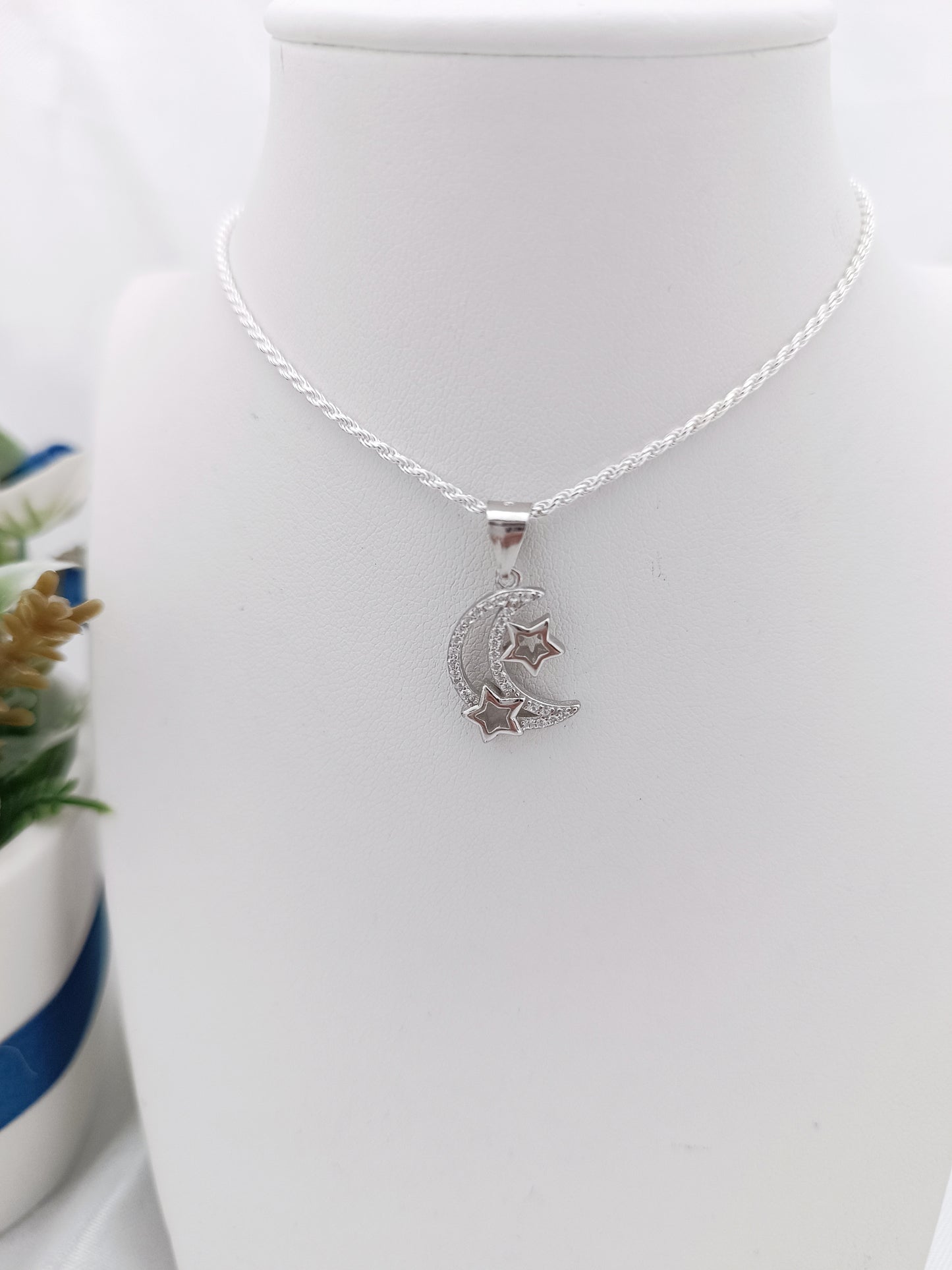 Dije Media Luna con Estrellas