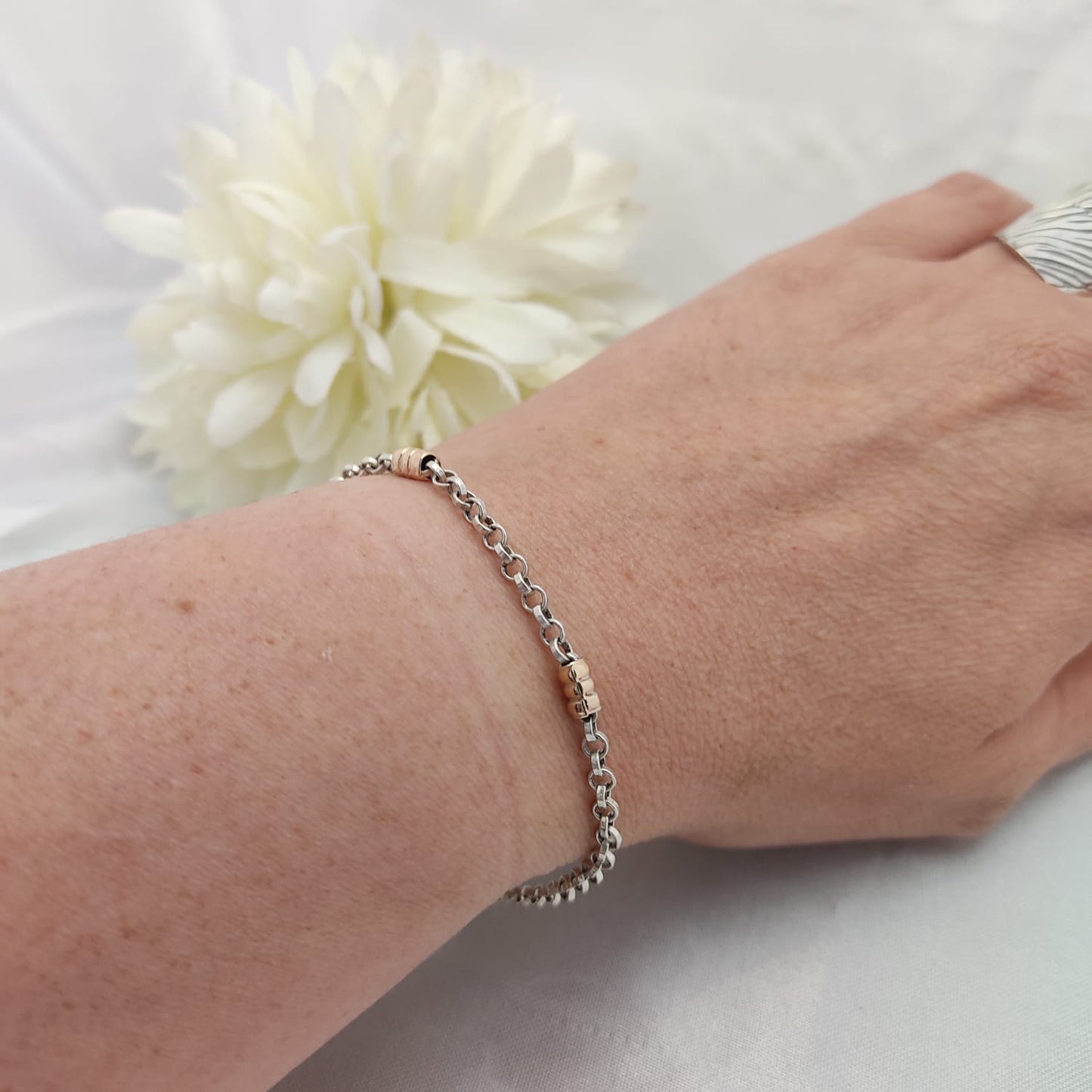 Pulsera Rolo con Oro
