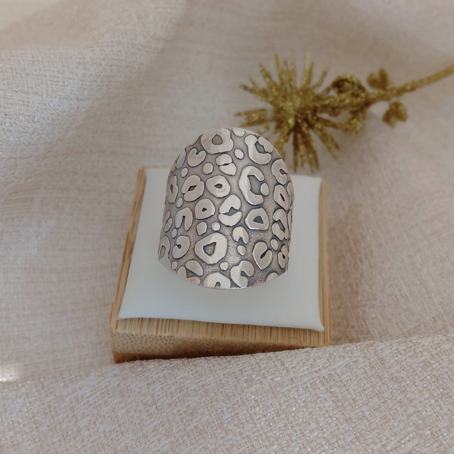 Anillos Texturado Animal Print