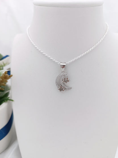 Dije Media Luna con Estrellas