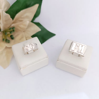 Anillos Iniciales Plata