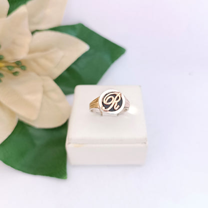 Anillo Iniciales y Onix