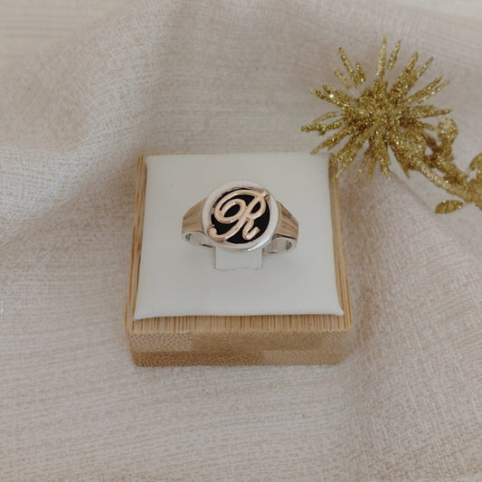 Anillo Iniciales y Onix