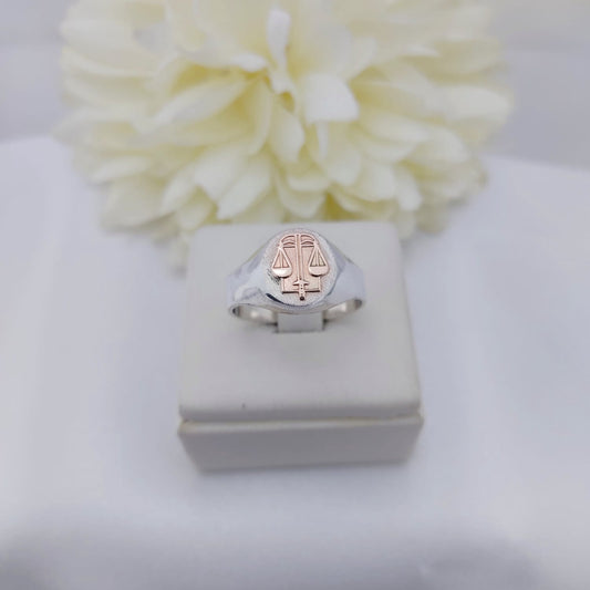 Anillos Profesión Abogacía Logo Clásico
