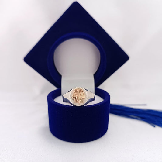 Anillos Profesión Abogacía Logo Clásico