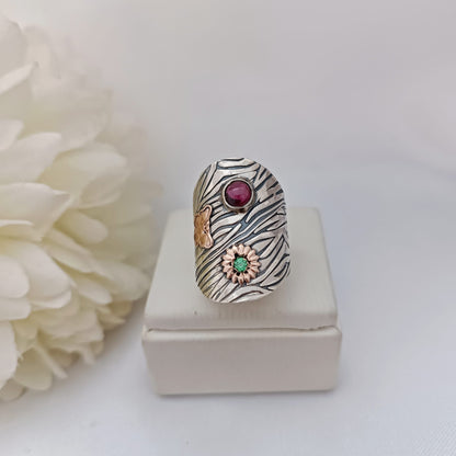 Anillos Texturados con Piedras