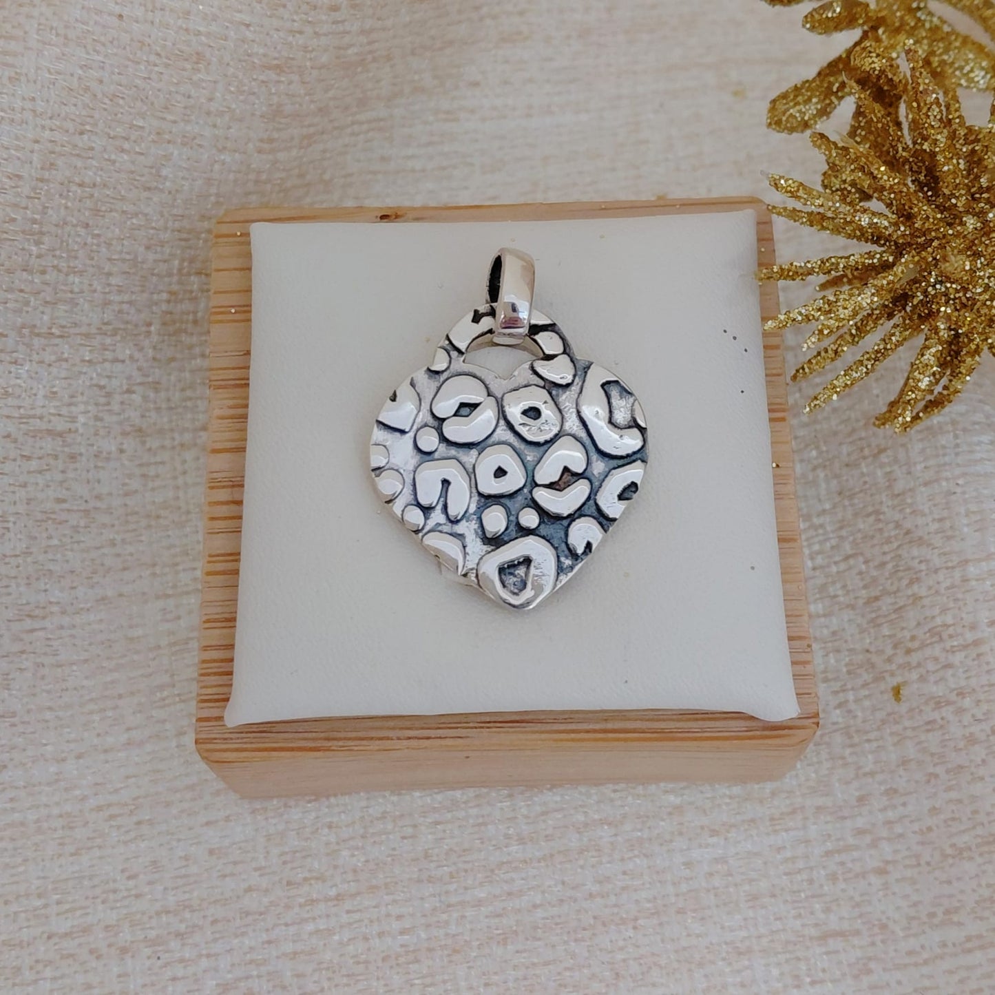 Dijes Corazón Animal Print