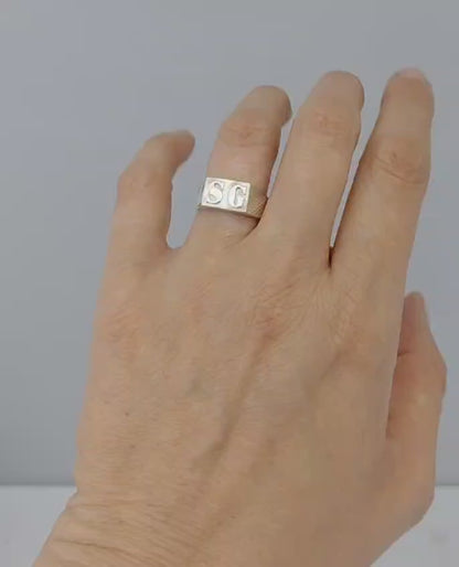 Anillos Iniciales Plata